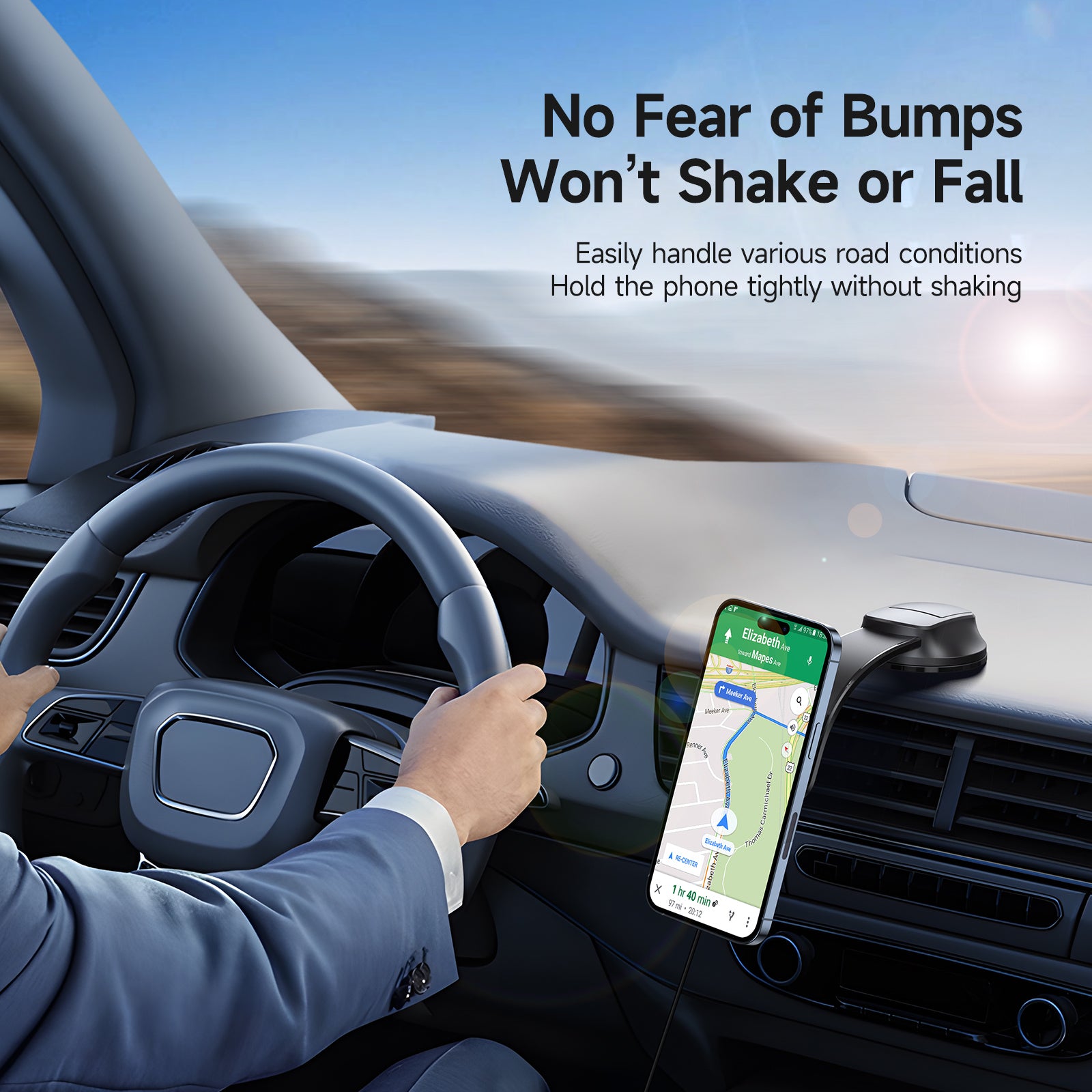 DUZZONA V3 Magnetic Wireless Car Charger Suction Cup Mount Phone Holder