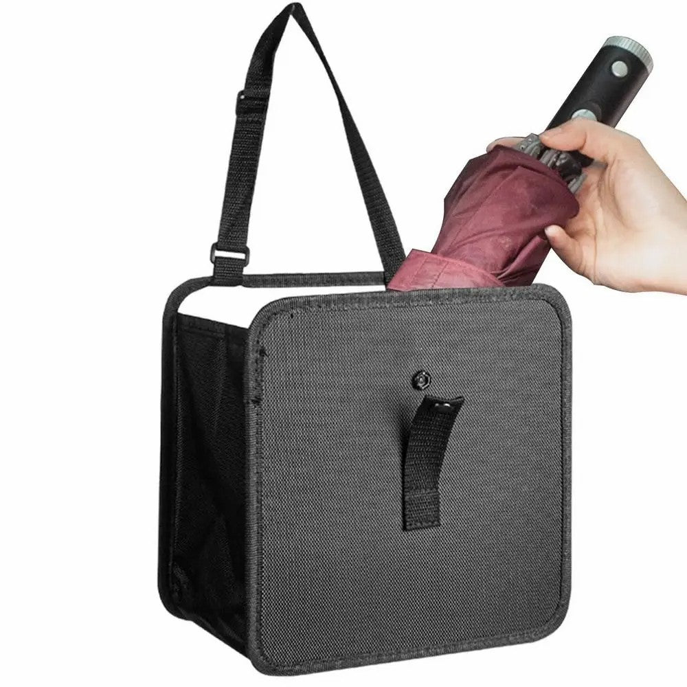 L1294 Foldable Car Trash Holder Storage Bag Vehicle Seat Back Oxford Cloth Trash Bin
