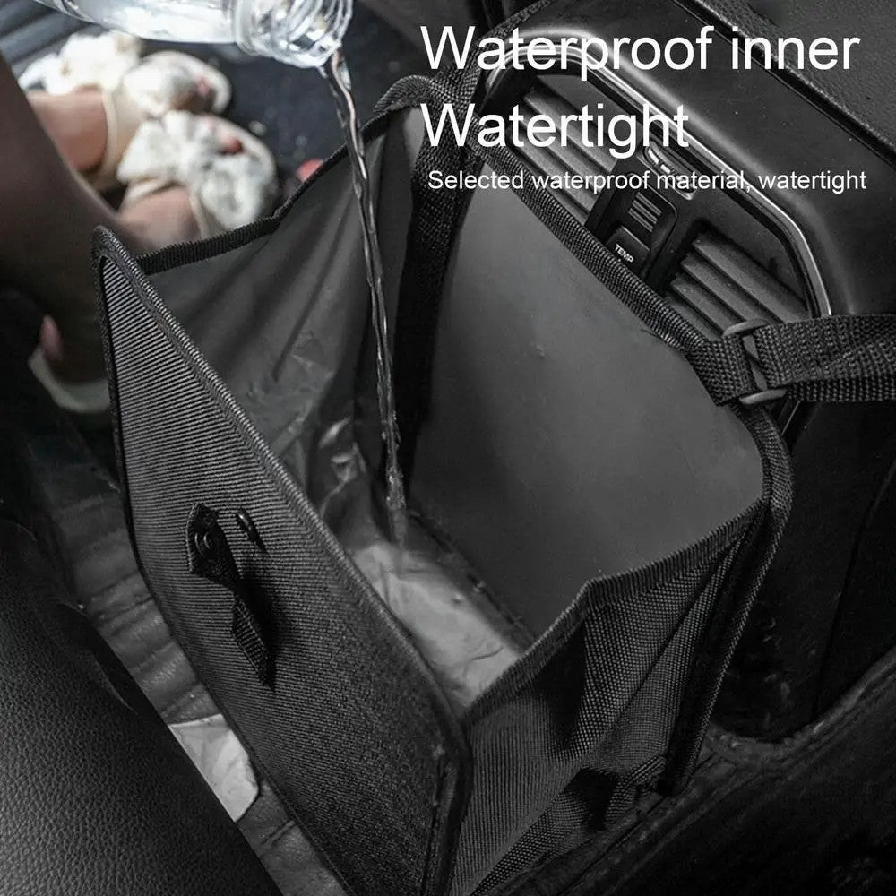 L1294 Foldable Car Trash Holder Storage Bag Vehicle Seat Back Oxford Cloth Trash Bin