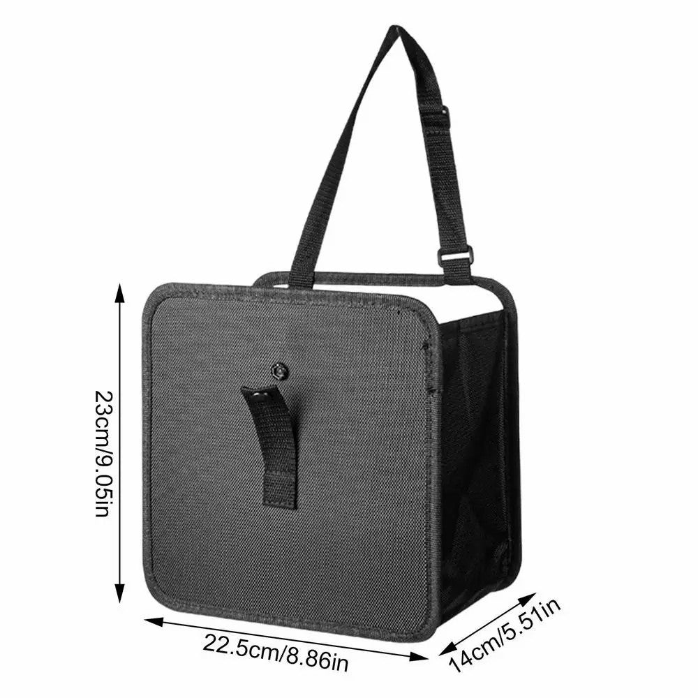 L1294 Foldable Car Trash Holder Storage Bag Vehicle Seat Back Oxford Cloth Trash Bin