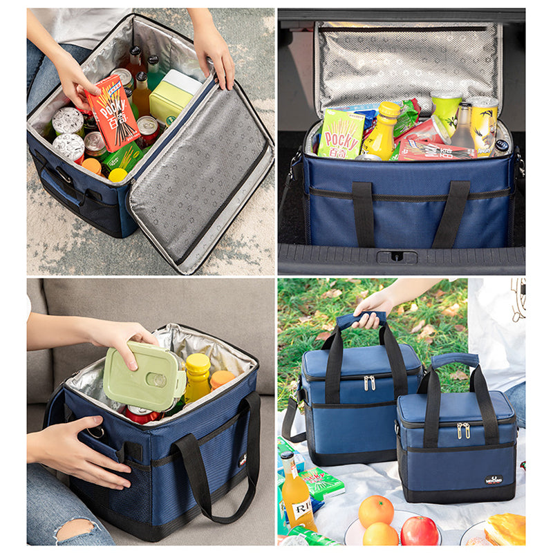 68L Portable Car Outdoor Picnic Cooler Bag Waterproof Insulation Fruit Drink Carrying Bag