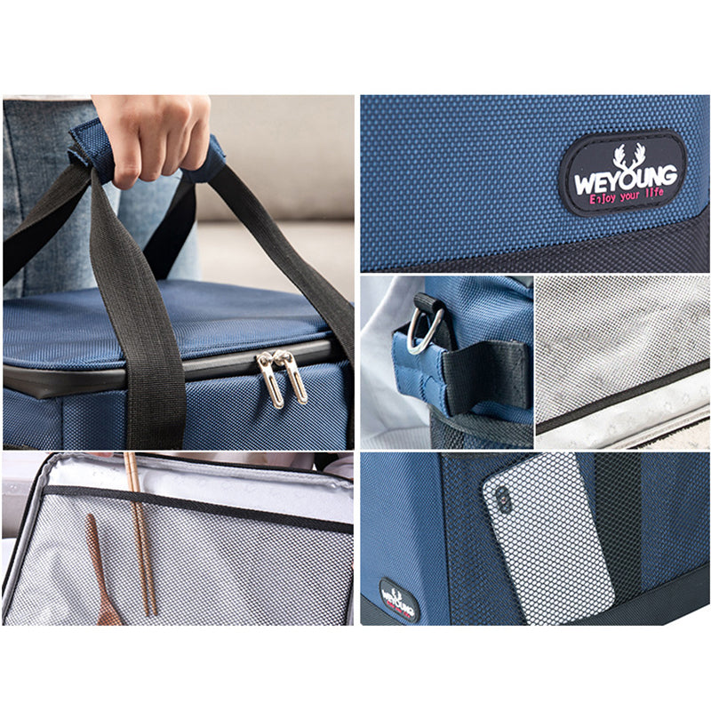 68L Portable Car Outdoor Picnic Cooler Bag Waterproof Insulation Fruit Drink Carrying Bag