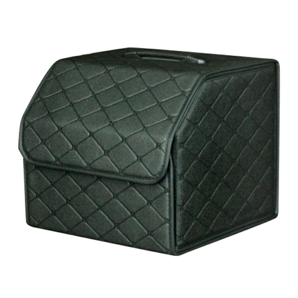 10006 Foldable Car Trunk Organizer Container Leather Storage Box, Small Size