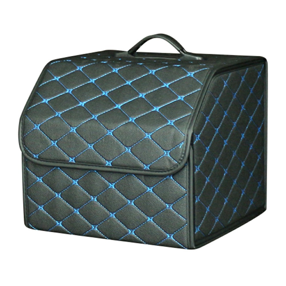 10006 Foldable Car Trunk Organizer Container Leather Storage Box, Small Size