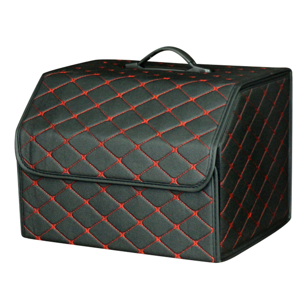 10006 Car Trunk Stuff Organizing Container Foldable Leather Storage Box, Medium Size