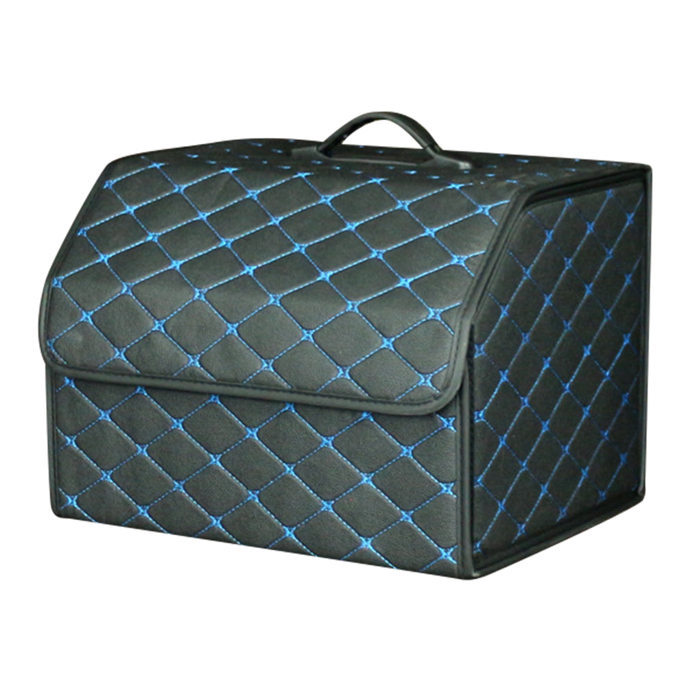 10006 Car Trunk Stuff Organizing Container Foldable Leather Storage Box, Medium Size