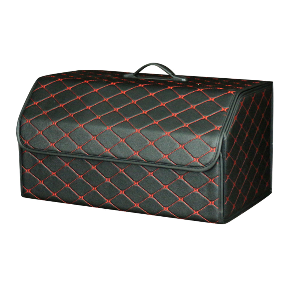 10006 Car Trunk Folding Leather Storage Box with Rubber Handle, Large Size