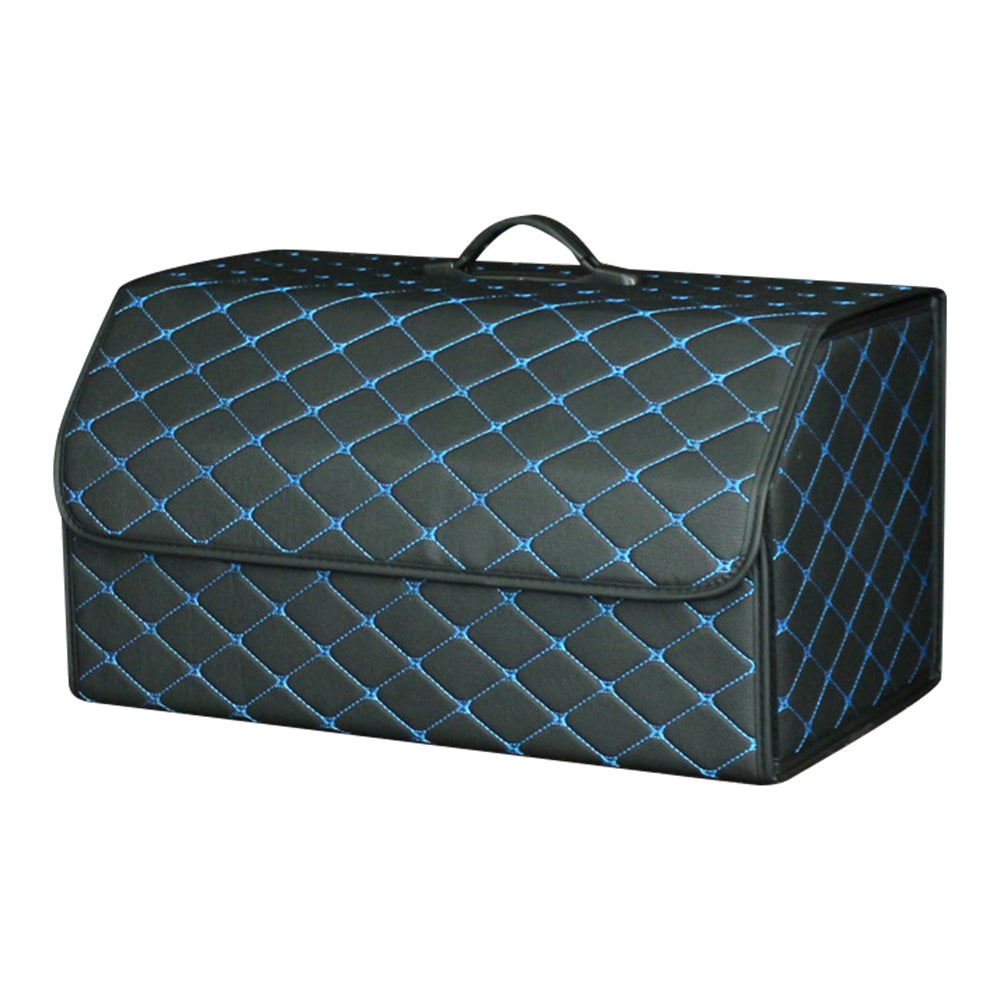10006 Car Trunk Folding Leather Storage Box with Rubber Handle, Large Size
