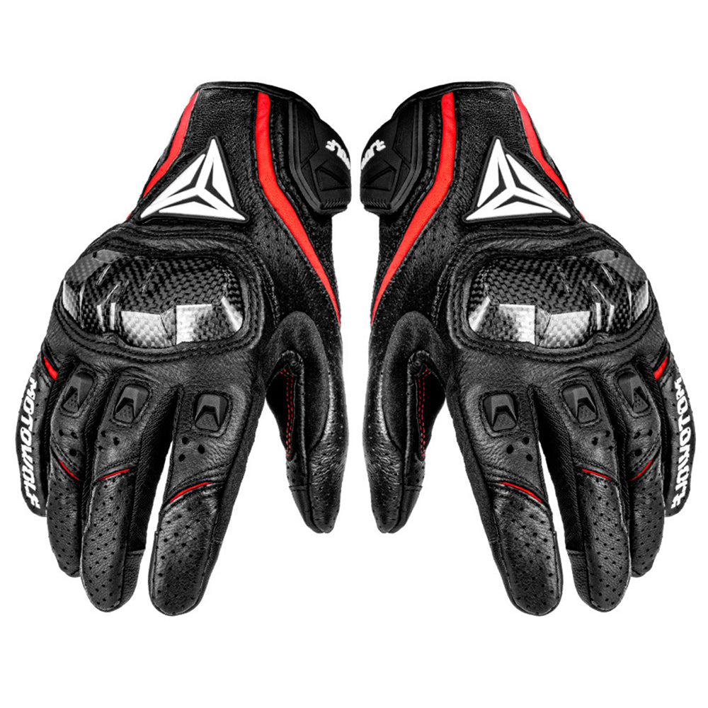 MOTOWOLF MDL0305 1 Pair Motorcycle Gloves Sheepskin+Cowhide Leather Breathable Full Finger Mittens