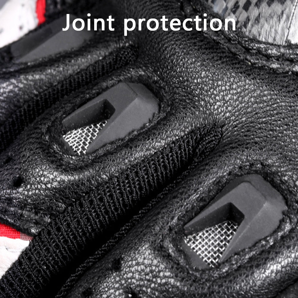 MOTOWOLF MDL0305 1 Pair Motorcycle Gloves Sheepskin+Cowhide Leather Breathable Full Finger Mittens