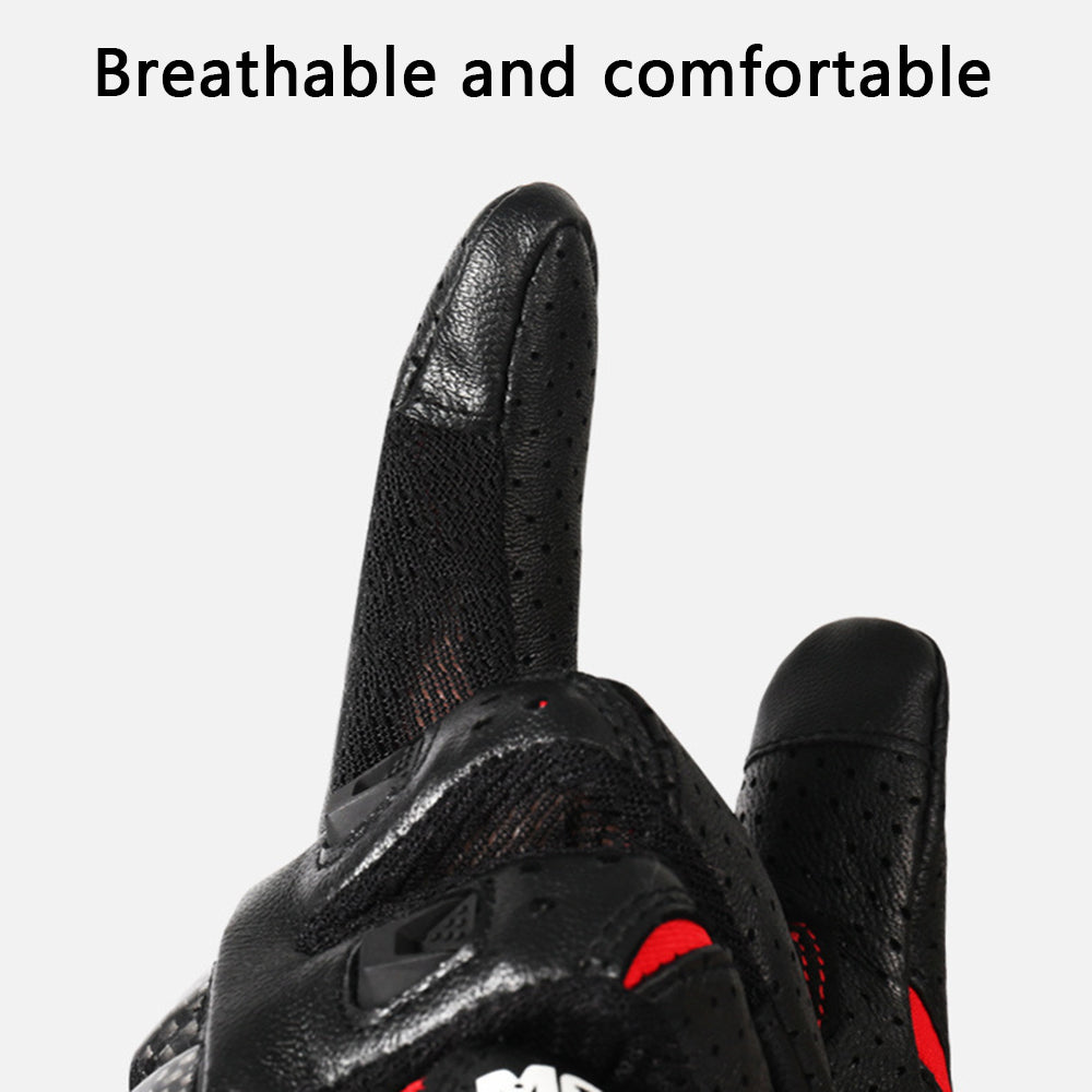 MOTOWOLF MDL0305 1 Pair Motorcycle Gloves Sheepskin+Cowhide Leather Breathable Full Finger Mittens