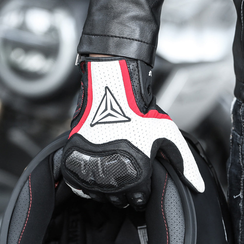 MOTOWOLF MDL0305 1 Pair Motorcycle Gloves Sheepskin+Cowhide Leather Breathable Full Finger Mittens