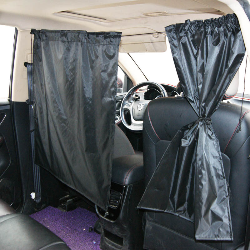 Single Layer 190T Pongee Privacy Protection Car Partition Curtain with 2 Rear Window Curtains