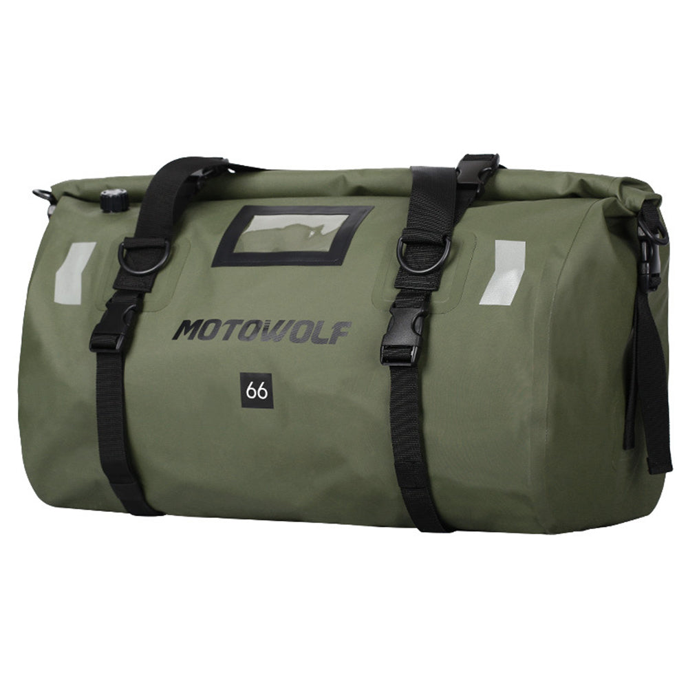 MOTOCENTRIC 40L Motorbike Rear Seat Pack Large Capacity Waterproof PVC Motorcycle Tail Bag