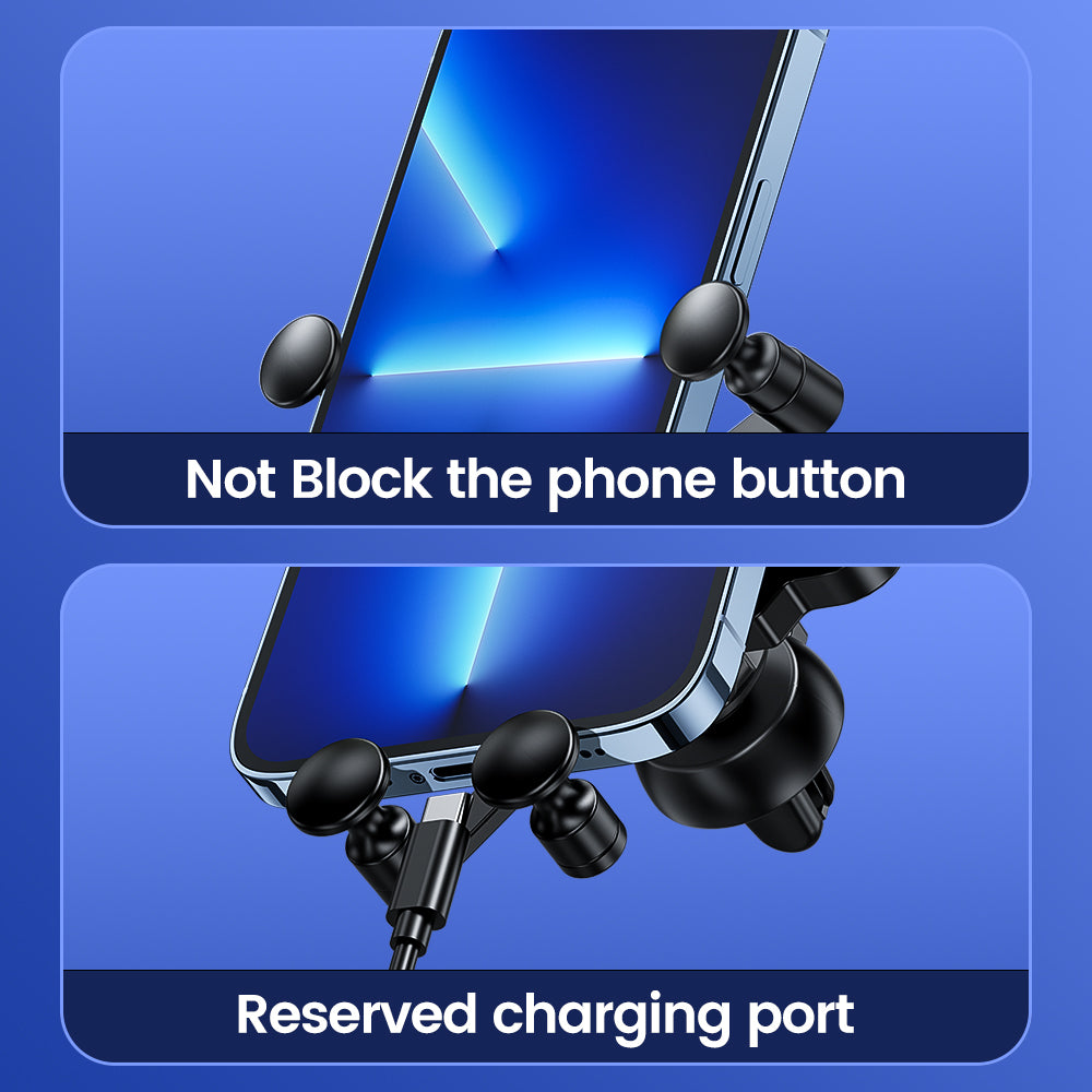 TOOCKI TQ-ZJ04 Gravity Sensing Car Air Outlet Clip Phone Holder Bracket