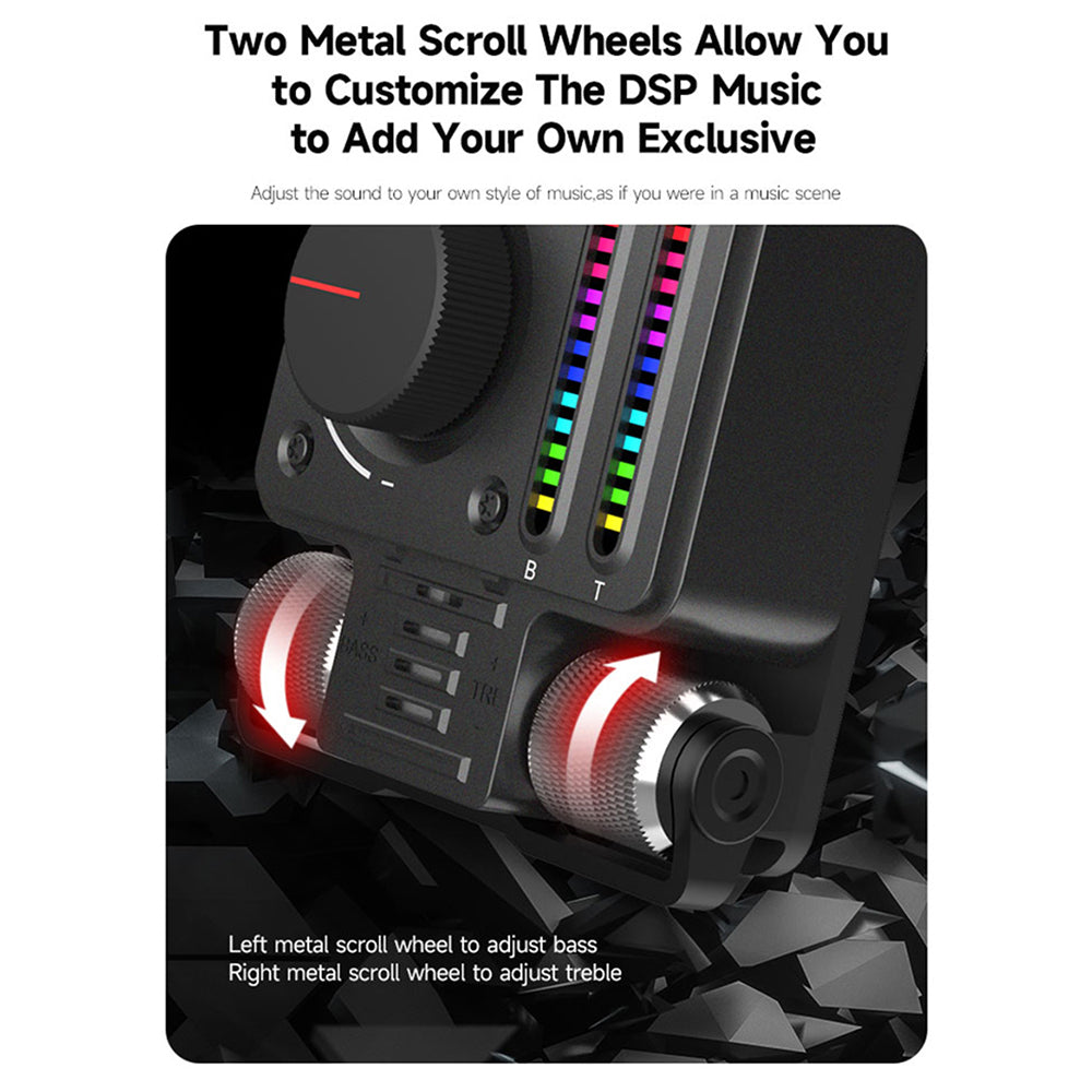 MT01 Ambient Light Car Bluetooth Adapter FM Transmitter MP3 Music Player Type-C + USB Car Charger