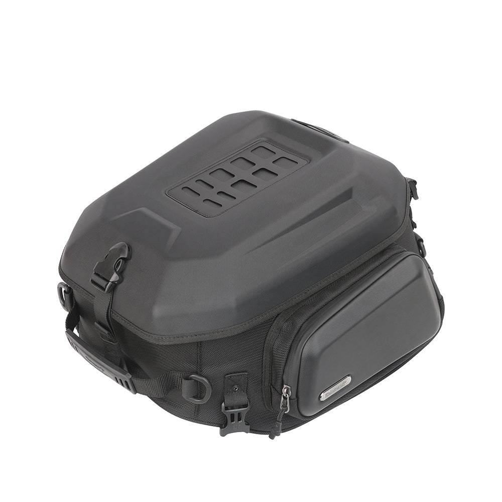 RHINOWALK MT2335 23L-35L Expandable Hardshell Motorcycle Tail Bag Polyester Backpack Shoulders Bag