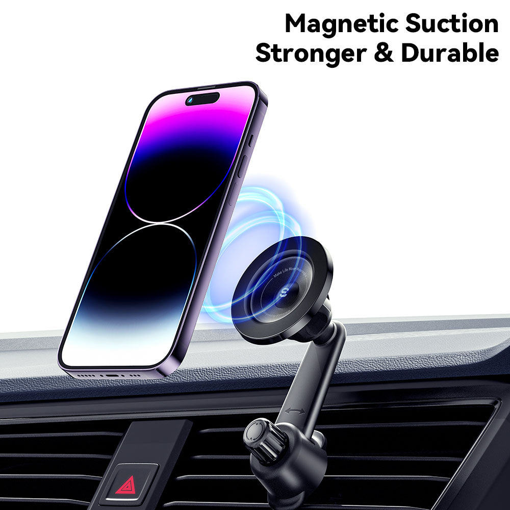 ESSAGER ES-ZJ27 Long Arm Style Magnetic Car Air Vent Phone Holder 360 Degrees Rotation Cellphone Bracket