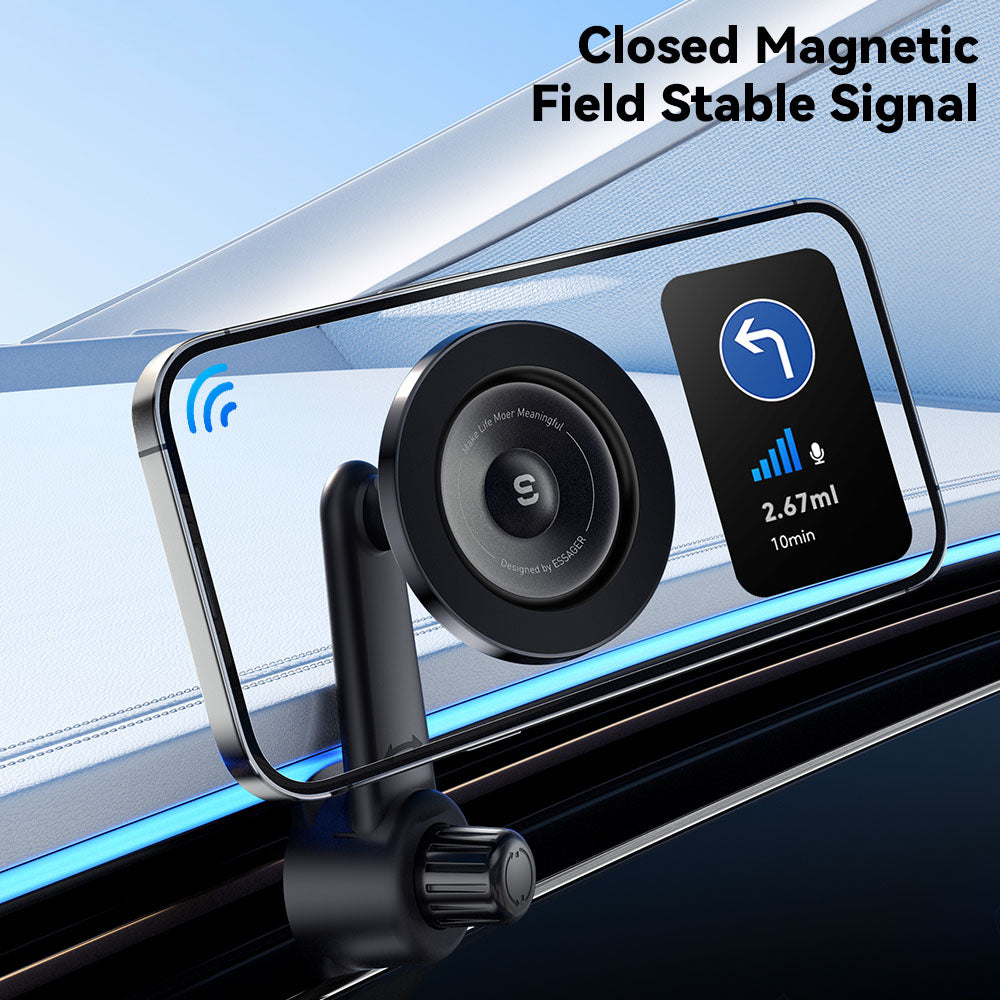 ESSAGER ES-ZJ27 Long Arm Style Magnetic Car Air Vent Phone Holder 360 Degrees Rotation Cellphone Bracket