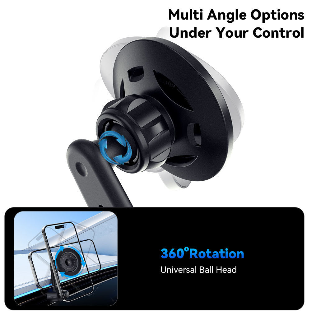 ESSAGER ES-ZJ27 Long Arm Style Magnetic Car Air Vent Phone Holder 360 Degrees Rotation Cellphone Bracket