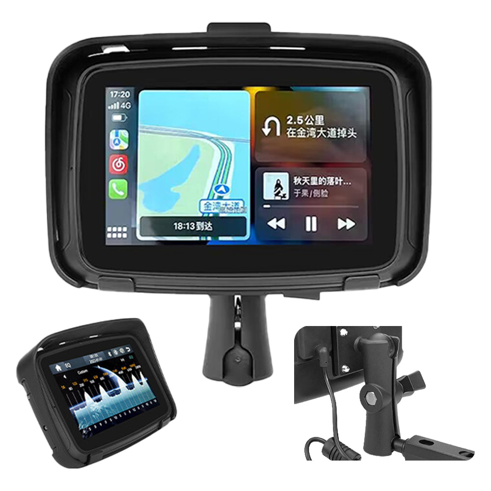PND-Q5 5-inch Wireless Car Play Portable Motorcycle Navigator Bluetooth HD Video Playback