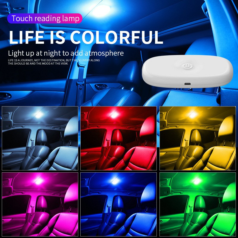 MS-032 10-LED Voice-Controlled Car Reading Light Magnetic USB Ambient Light