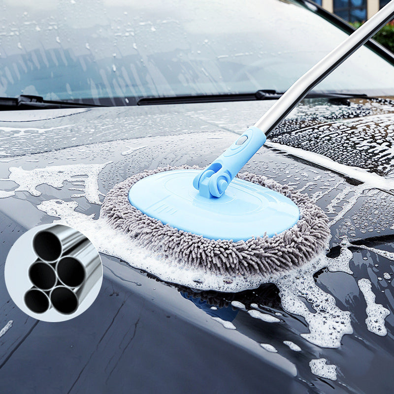 Telescopic Car Wash Brush Long Handle Wash Mop Chenille Car Cleaning Tool