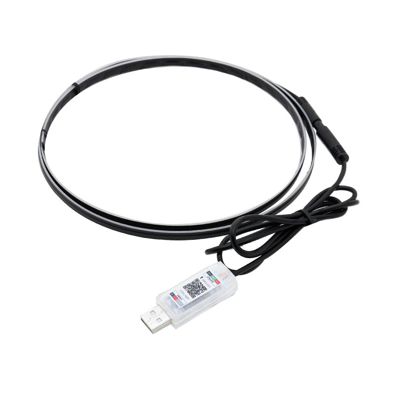110cm RGB Fiber Optic Ambient Lights for Car Interior Decor, Multicolor Dual Control Strip Light