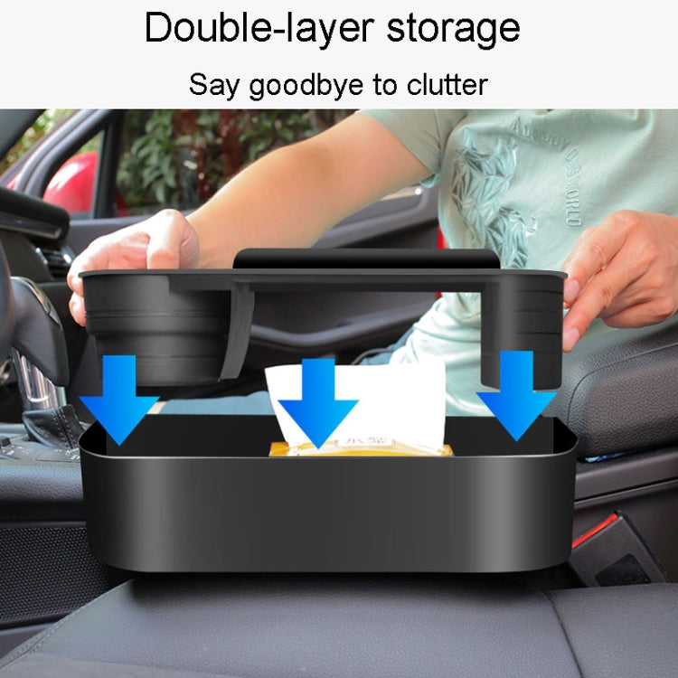 Car Seat Gap Storage Box Seat Side Gap Filler Cup Holder Organizer PVC Storage Case