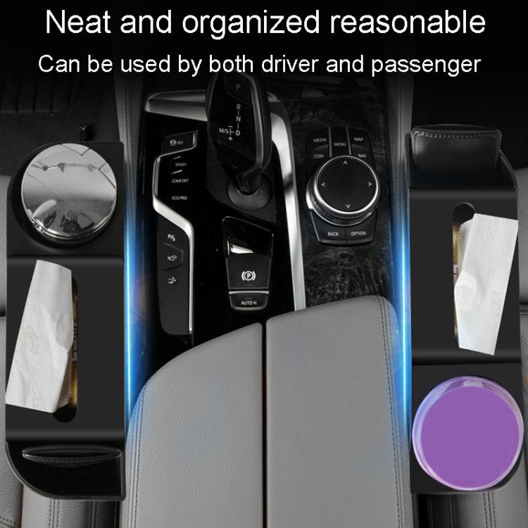 Car Seat Gap Storage Box Seat Side Gap Filler Cup Holder Organizer PVC Storage Case