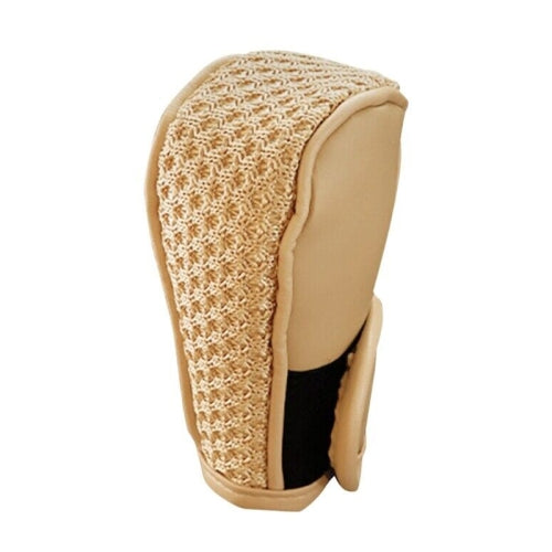 PU + Ice Silk Anti-slip Universal Car Gear Shift Knob Cover Protector Cover