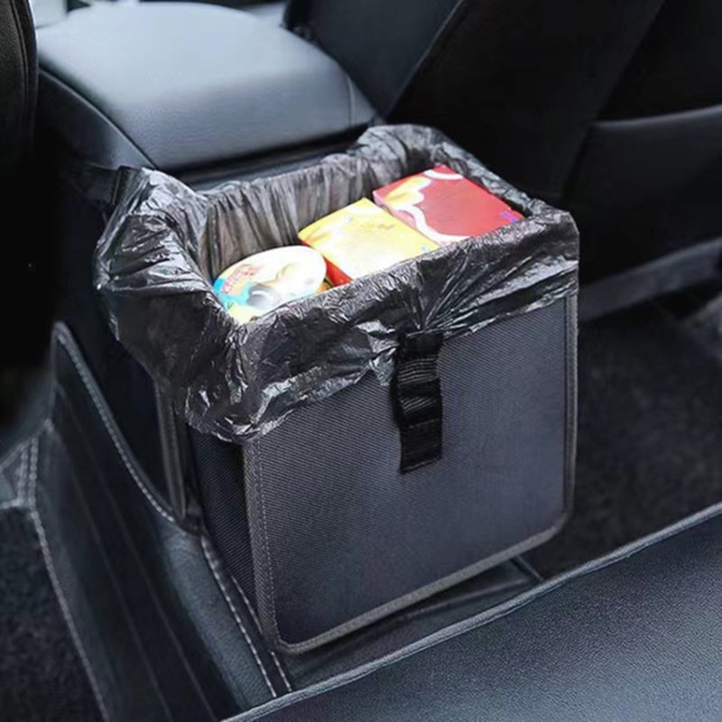 Car Hanging Storage Bag Waterproof Oxford Cloth Car Seat Back Trash Bin, 27*27*14.5cm