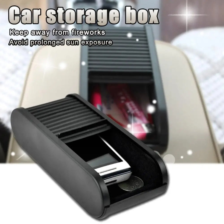 Multifunctional Car Organizer Durable ABS Draw-Out Storage Box Holding Tray Bin