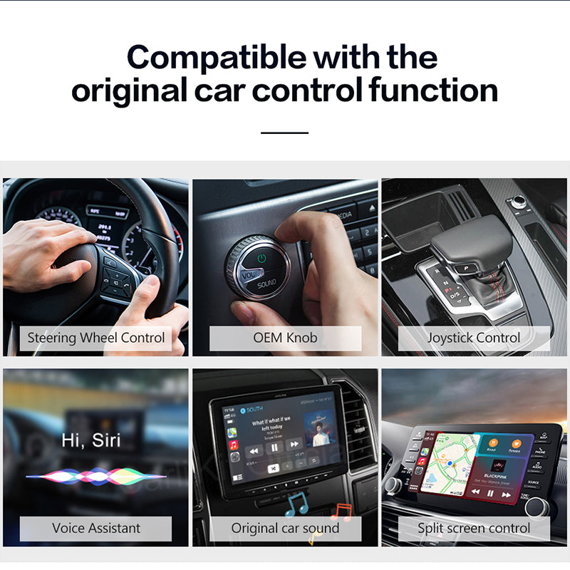 A53 Car Wired to Wireless Car Play Adapter Car Smart Box 2+32GB