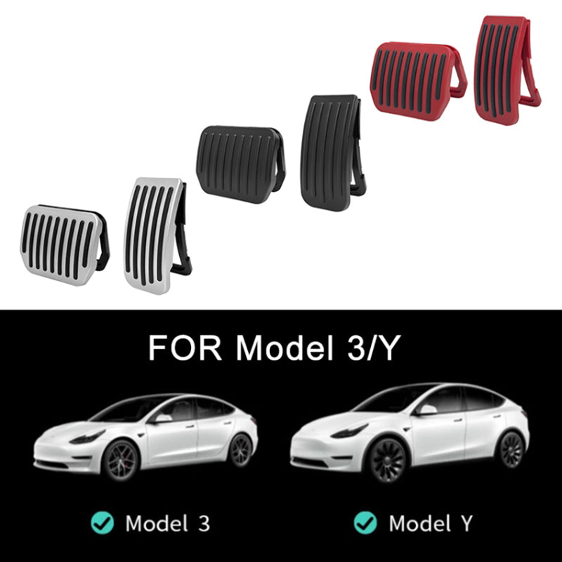 2Pcs For Tesla Model 3 / Y (2023) Snap-on Car Foot Pedal Pads Brake Rest Cover
