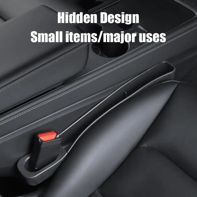 2Pcs For Tesla Model 3 / Y TPE Car Seat Gap Storage Box Crevice Organizer