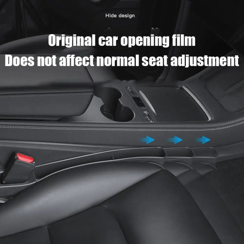2Pcs For Tesla Model 3 / Y TPE Car Seat Gap Storage Box Crevice Organizer