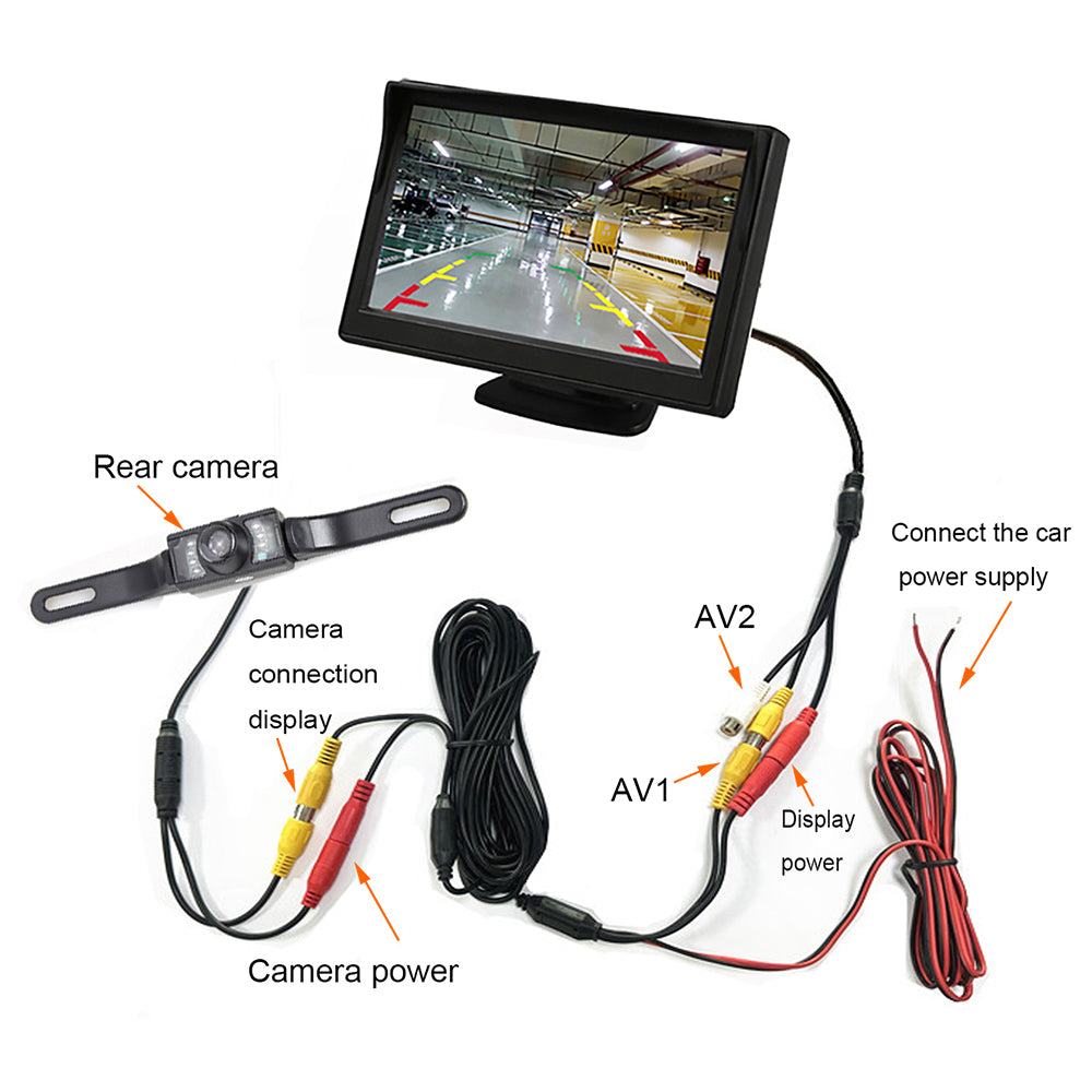 RH-310 4.3-inch Car Backup Monitor with Reverse Camera Car Backup Monitor for Truck Vehicles