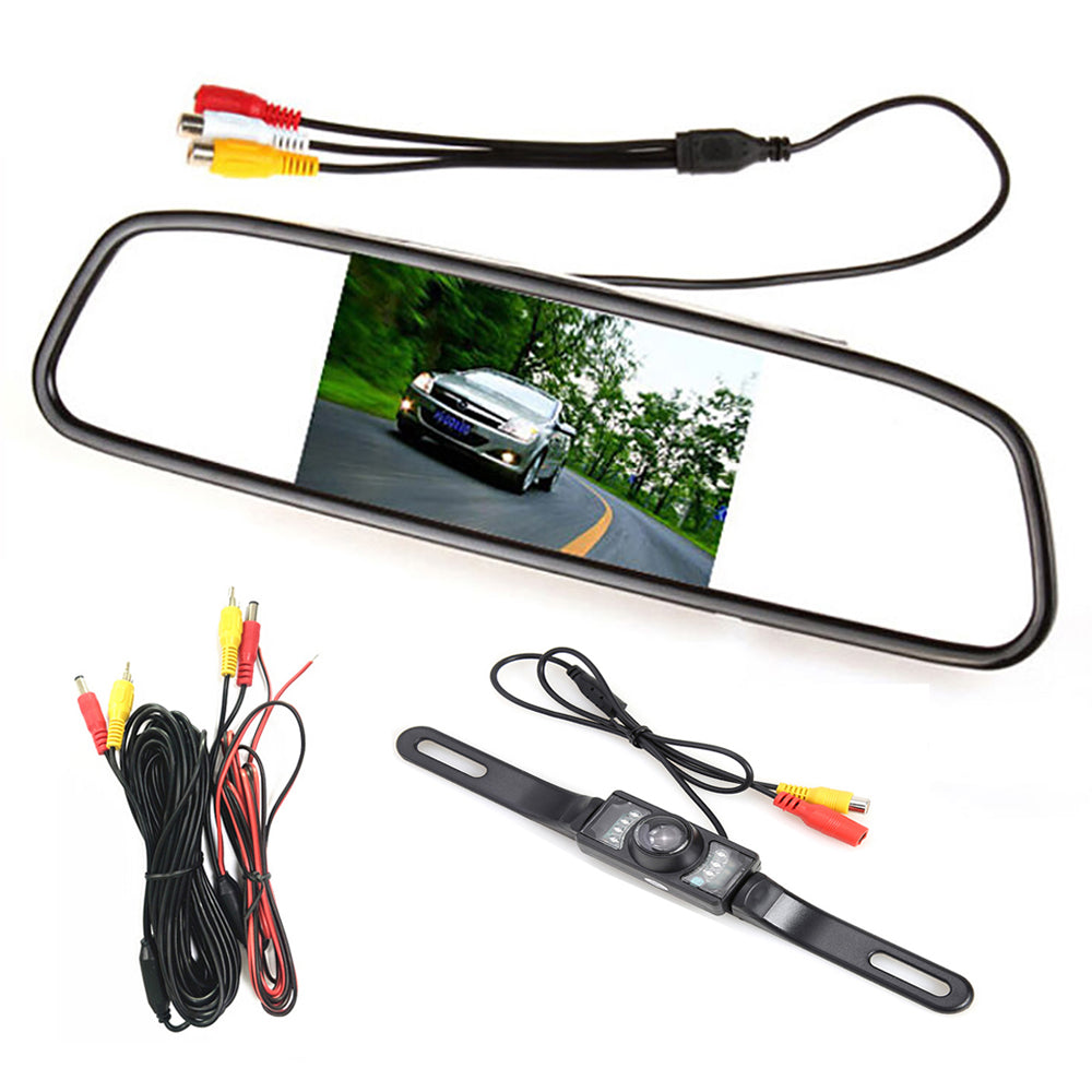 RH-311 4.3-inch Rear View Mirror Display Backup Rear Camera Set Car Auto Parking System Kit