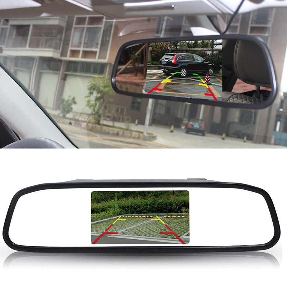 RH-311 4.3-inch Rear View Mirror Display Backup Rear Camera Set Car Auto Parking System Kit