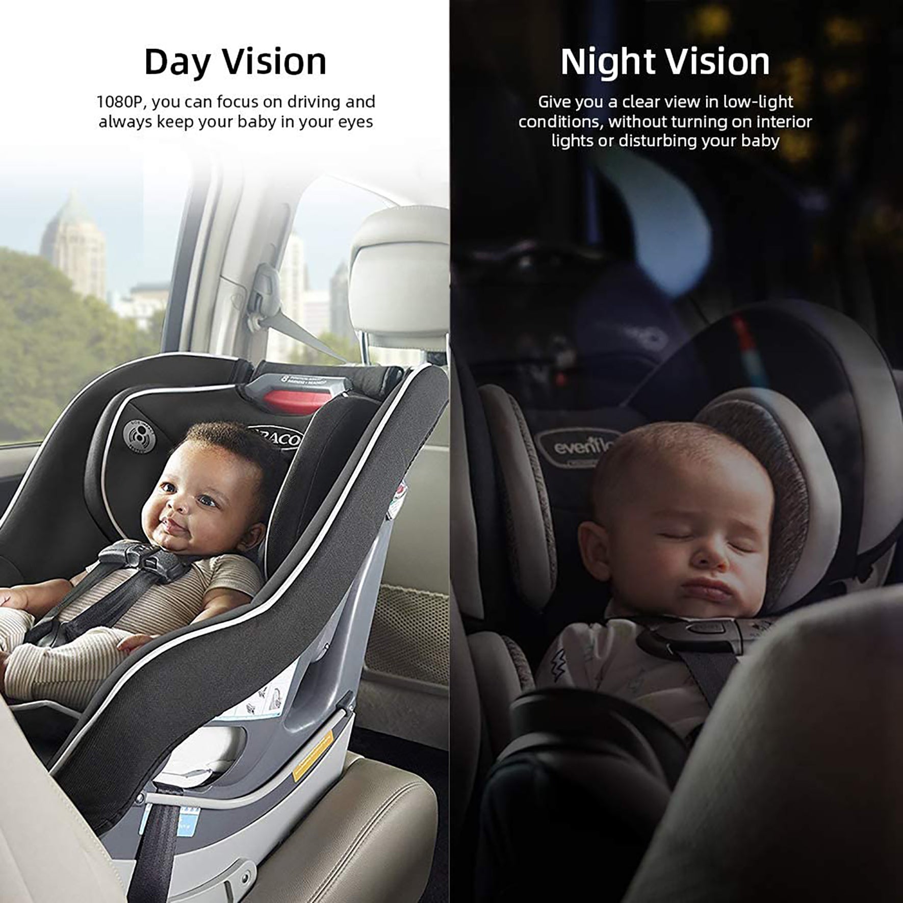 RH-B03 5.0 Inch Display Screen Baby Car Monitor Camera for Baby Rear Facing Seat