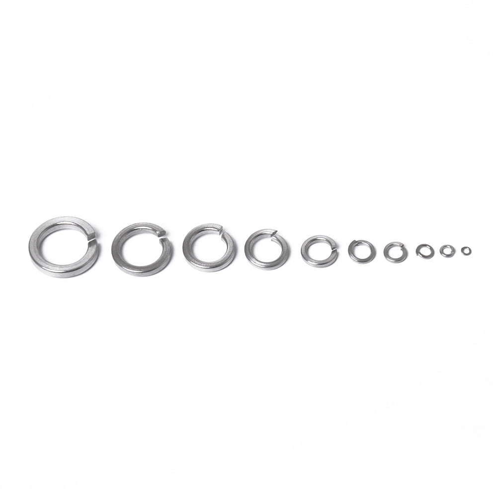 A1180 410Pcs M2-M10 Stainless Steel Assorted Spring Washers with Plastic Box