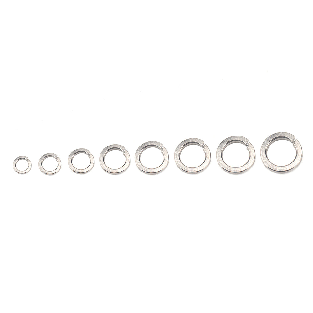 A1180 410Pcs M2-M10 Stainless Steel Assorted Spring Washers with Plastic Box