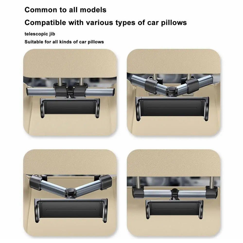BZ-H5 Car Headrest Backseat Mount Adjustable Telescopic Universal Phone Tablet Car Holder for iPhone 16 / 16 Ultra / 16 Pro / 16 Pro Max