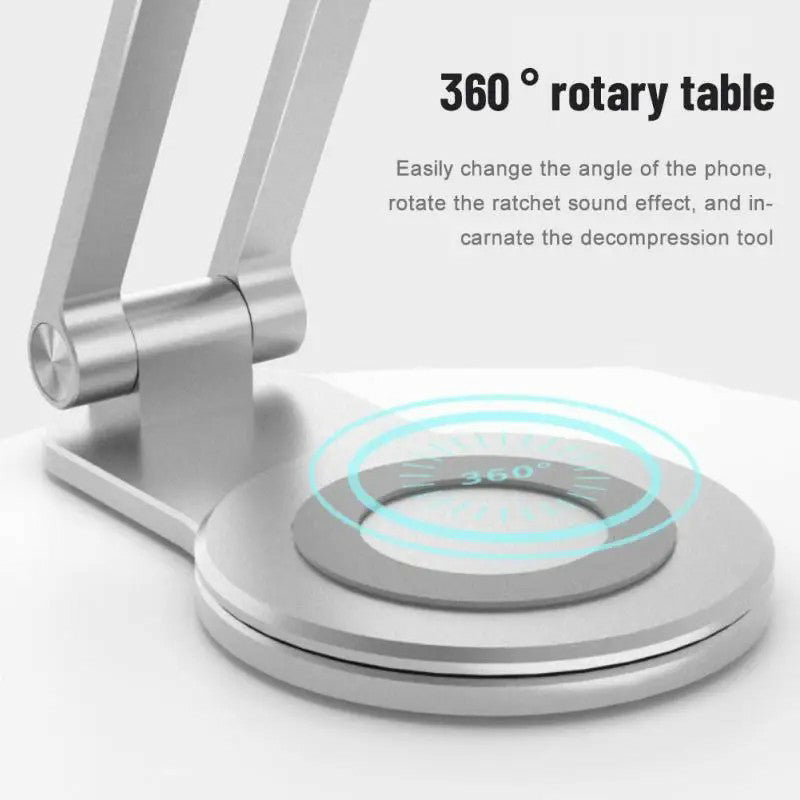 M02 Aluminum Alloy Foldable Phone Tablet Bracket Compatible with MagSafe Charger / iPhone 16 / 16 Ultra / 16 Pro / 16 Pro Max
