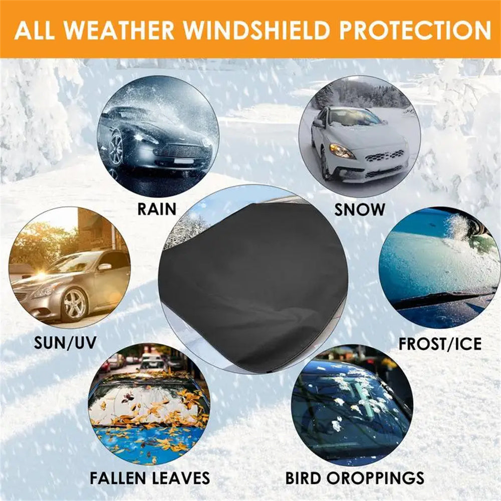 Thicken 600D Oxford Cloth Sedans Windshield Cover Black Anti-freeze Sunshade Snow Shield