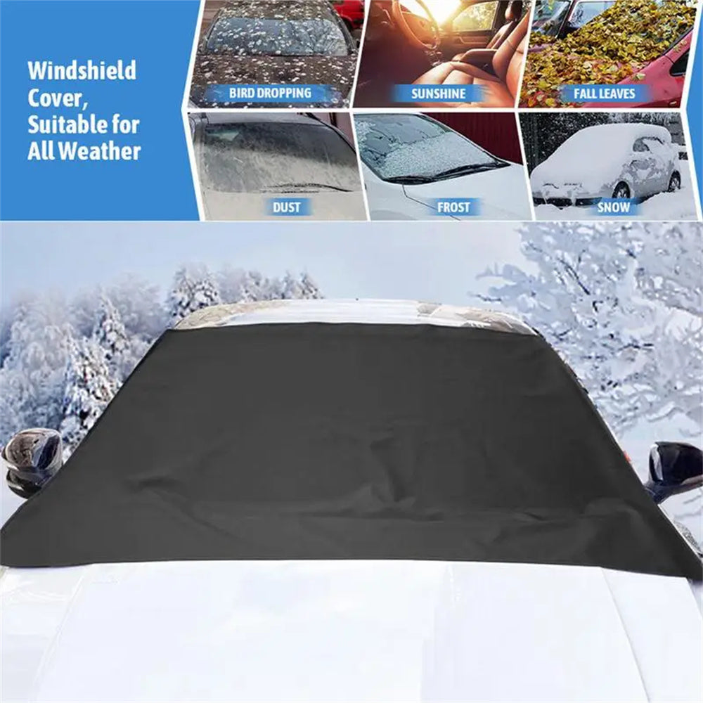 Thicken 600D Oxford Cloth Sedans Windshield Cover Black Anti-freeze Sunshade Snow Shield