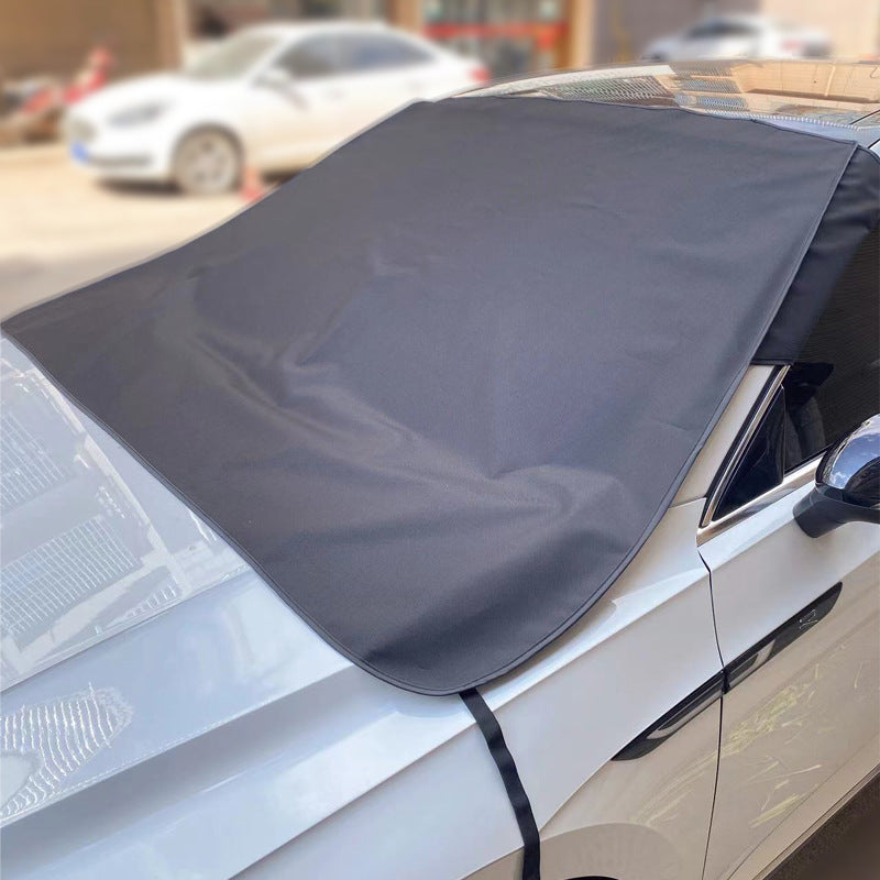 Thicken 600D Oxford Cloth Sedans Windshield Cover Black Anti-freeze Sunshade Snow Shield