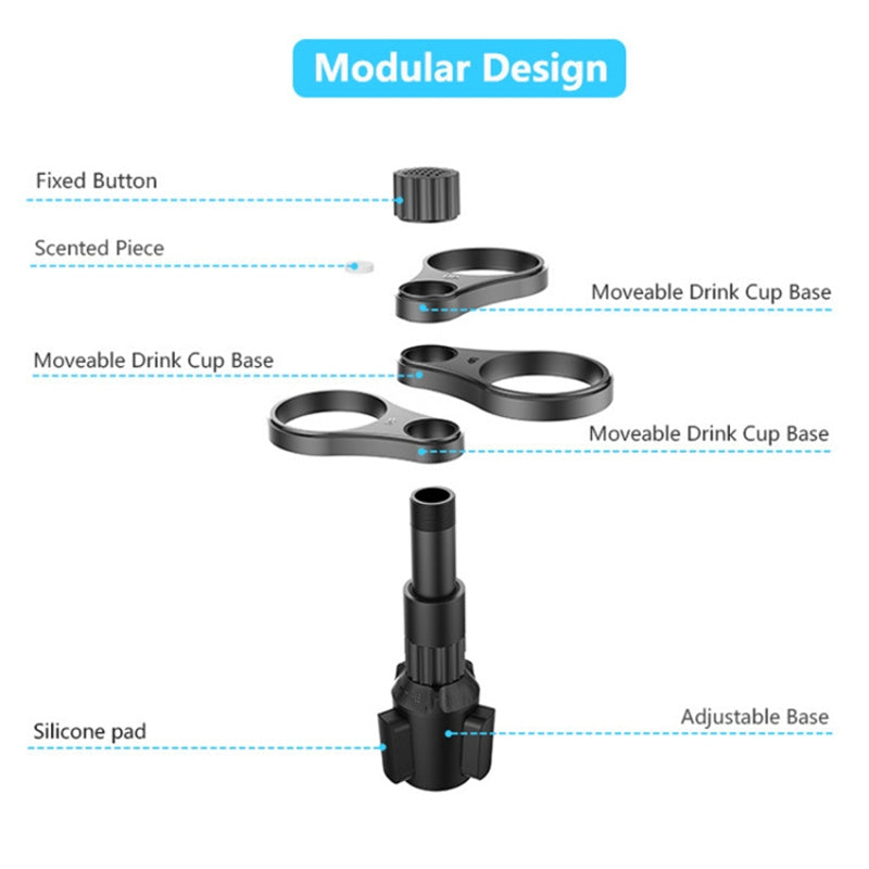 3 Position Car Cup Holder Vehicle Water Cup Coffee Milk Tea Drink Cup ABS Storage Rack