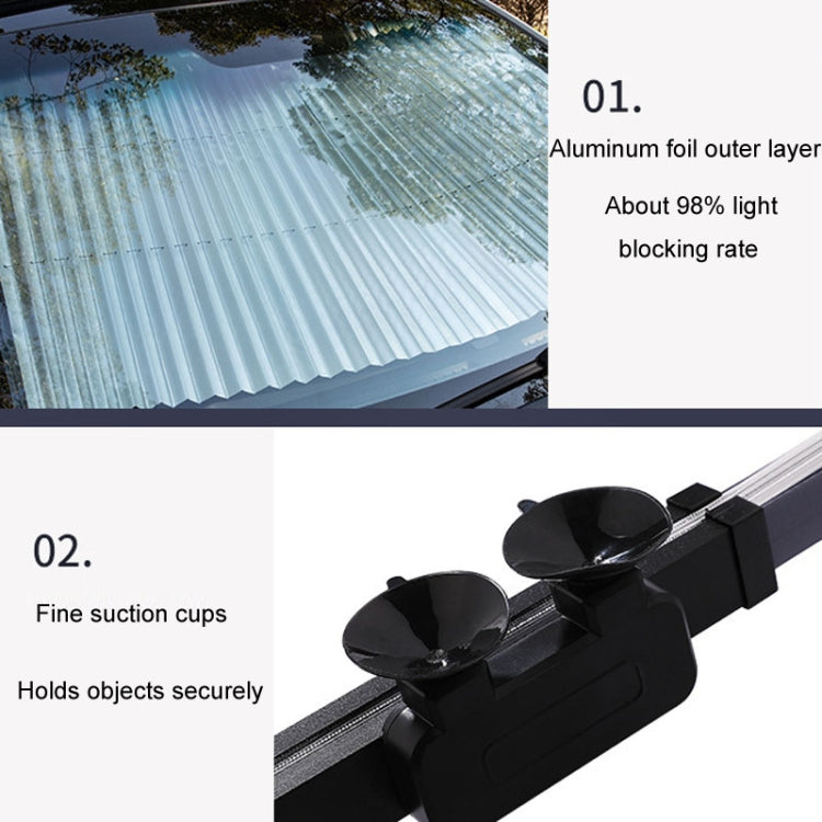 65x120cm Car Front Window Sunshade Car Privacy Shield with 6 Suction Cups